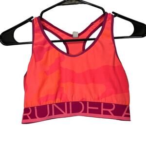 Under Armour Coral‎ Pink Heat Gear Sports Bra Size M